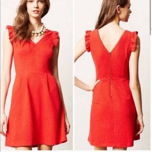 Anthropologie Red Dress